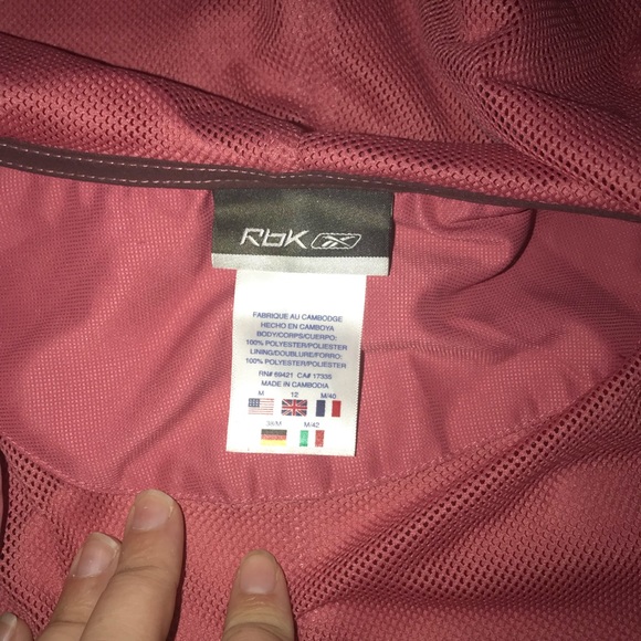 Reebok Dusty Rose Pink Windbreaker M - Picture 6 of 6